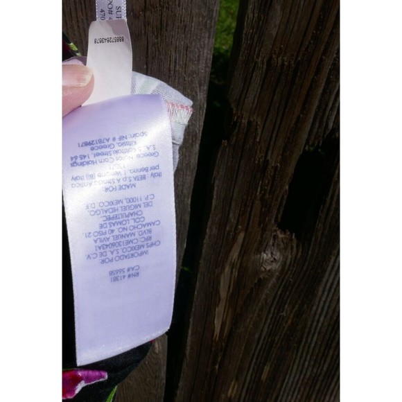 Chaps Floral Sleeveless Sheath Dress White Black Red Poppy Print Cotton Blend 4 - Picture 9 of 12